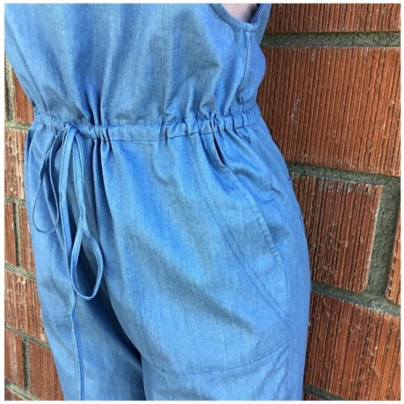 LAST ONE❗COZY CASUAL Chic Relaxed Light Chambray Overalls - Picture 6 of 9